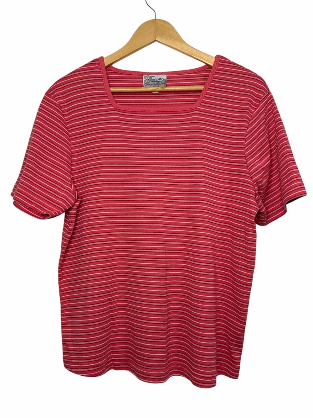Tradition Country Collection Plus Red Striped Tee Women’s 2X